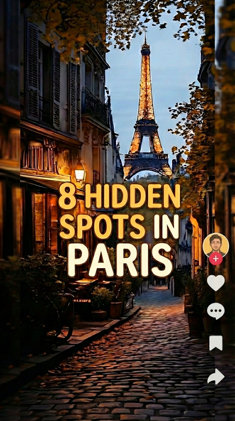 TikTok video: 8 Hidden Spots in Paris